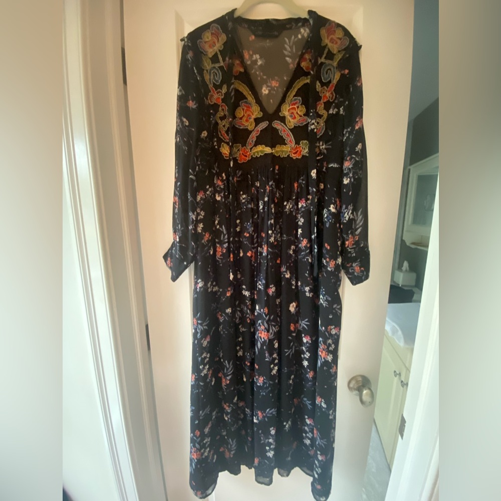 Zara Long beaded Dress- Excellent condition.